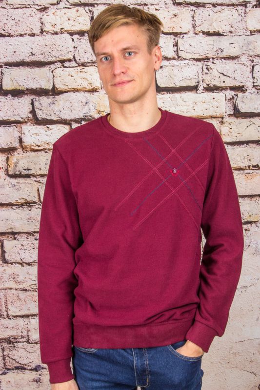 Sweatshirt 378601 burgundy KHAN